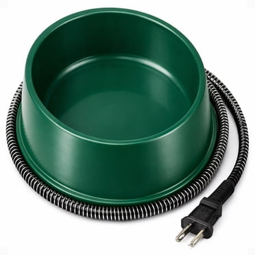 Farm Innovators Bol d'Eau pour Animaux Chauffé Électrique 1 Litre, 25 Watts, Vert