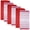 Red, variant on Fouta Stripe Set of 6 Cotton Dish Cloth