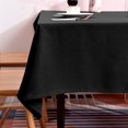 thumbnail image 1 of BALCONY & FALCON Water Resistant Rectangular Tablecloth 90 x 156 Black Linen for Outdoor Dining, 1 of 6