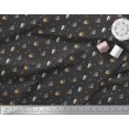 thumbnail image 3 of Soimoi Black polyester Crepe Fabric Tree Christmas Decor Fabric Printed Yard 42 Inch Wide, 3 of 3