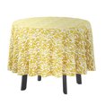 thumbnail image 1 of Vargottam Nappe Ronde Intérieure/extérieure 58 Pouces Nappe Ronde Imperméable pour Couples, Imprimé/été pour Cour Arrière Circulable/barbecues/pique-Nique - Jaune, 1 of 8