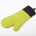 thumbnail image 3 of Oven Mitts -Silicone Oven Mitt Heat Resistant 500 Degrees-Food Safe Baking Gloves for Cooking In Kitchen with Soft Inner Lining GREEN, 3 of 8