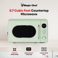 thumbnail image 2 of Magic Chef 0.7 Cubic Feet 700W Classic Retro Countertop Microwave, Green, 2 of 9