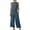 Dark Gray, variant on Fankiway 2Pc Fashion Woman Round Neck Solid Sleeveless Blouse +Loose Pockets Pants Sets Womens Workout Clothes Women Clothes Sets