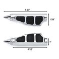 thumbnail image 3 of Krator Stiletto Motorcycle Foot Pegs Footrests Left+Right Compatible with Yamaha Raider 2008-2013 Front, 3 of 3