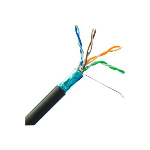 CableWholesale.com - Bulk cable - 1000 ft - shielded - CAT 6 - outdoor, solid - black