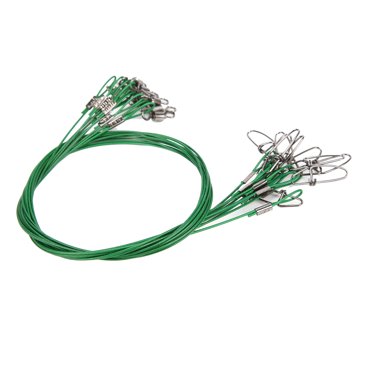 ANGGREK Fishhook Line Trace Wire Leader Pivotant, Ligne de Pêche Wire Leader en Acier avec Pivot Épaissi pour la Pêche en Mer pour la Pêche en Bateau