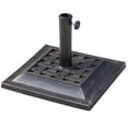 thumbnail image 1 of Outsunny 20 lbs Resin Patio Umbrella Stand Base Coated Pole Square Market Umbrella parasol Holder Bronze, 1 of 9