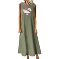 thumbnail image 1 of RKSTN Robes pour Femmes 2023 Mode Été Décontracté Col Rond Sans Manches Jupes Maxi Poches Vacances Couleur Unie Plage Longue Robe avec Imprimé Graphique, 1 of 4