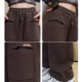 thumbnail image 4 of hoksml Girls Solid Color Sweatpants Casual Relaxed Pockets Straight Leg Pants with Adjustable Drawstring Waist, 4 of 9