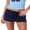 Dark Blue, variant on Gupgi Women Low Waist Mini Skirts Drawstring Bodycon Micro Skirts Solid Color Pencil Short Skirts