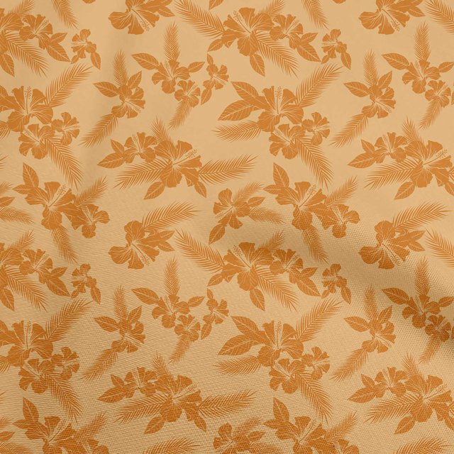 oneOone Silk Tabby Yellow Fabric Tropical Fabric For Sewing Printed Craft Fabric By The Yard 42 Inch Wide
