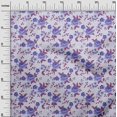 thumbnail image 3 of oneOone Rayon Medium Purple Fabric Florals Sewing Craft Projects Fabric Prints By Yard 56 Inch Wide, 3 of 4