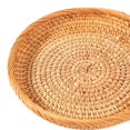 thumbnail image 3 of pitrice Osier Tissé Rond Snack Fruit Bol Rotin Nourriture Plateau Organisateur 22x4cm, 3 of 8