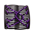thumbnail image 2 of Pince à Cheveux Magique Extensible pour Femmes, Peignes Doubles pour Chignon, Outils pour Femmes, Violet, 2 of 8