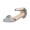 Silver, variant on HTHLVMD Comfortable Dressy Flat Sandals, Low Heel Party Shoes, Women Sandals Comfortable Walking Open Toe Sandals for Women Dressy Summer Low Heel Adjustable Ankle Strap Shoes, Silver 8