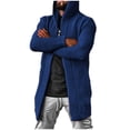thumbnail image 2 of Lekwk Sweater Cardigan for Men Long Sleeve Midi Length Cardigans Casual Loose Plus Size Sweater Jacket Fall Winter Solid Color Warm Sweaters, 2 of 4