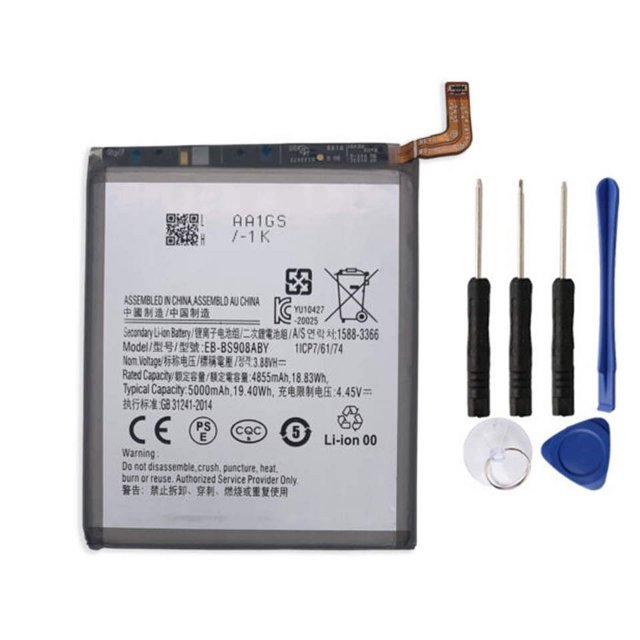 Replacement Battery and Tools for Samsung Galaxy S22 Ultra (SM-S908), EB-BS908ABY