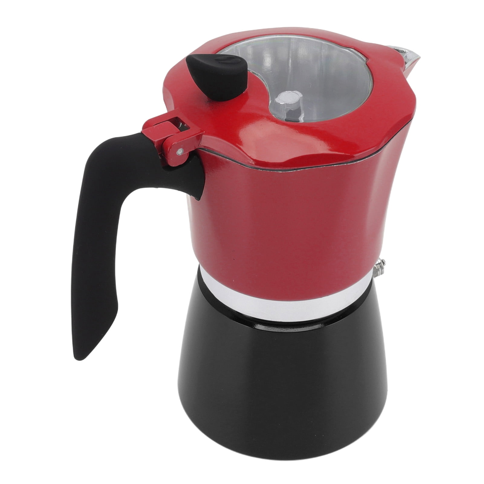 Stovetop Coffee Maker, Easy To Use Reliable Moka Pot Beautiful For Travel Green Red,Red Black