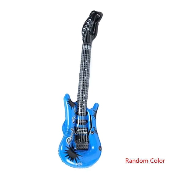 Maoww Microphone Couleur Aléatoire Guitare Saxophone en Forme de Radio Instrument de Musique Gonflable Jouet de Décoration de Fête