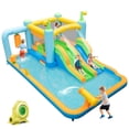 thumbnail image 1 of Costway Inflatable Water Slide Giant Kids Bounce House Park Splash Pool with 735W Blower, 1 of 10