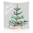 thumbnail image 2 of Innerwin Wall Hanging Xmas Background Cloth Santa Claus Christmas Soft Tapestry Home Decor Washable Blanket Colorful Style 5 59"x79", 2 of 2