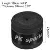 thumbnail image 3 of Unique Bargains 43.3' Round Groove Non-Slip PU Tennis Racket Overgrip Tape Wraps Black 12 Pack, 3 of 6