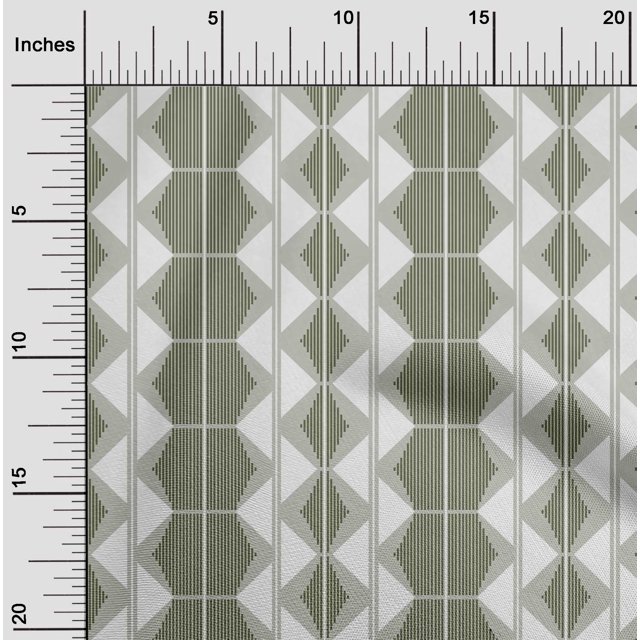 oneOone Organic Cotton Poplin Twill Fabric Triangle & Hexagon Geometric Decor Fabric Printed BTY 42 Inch Wide