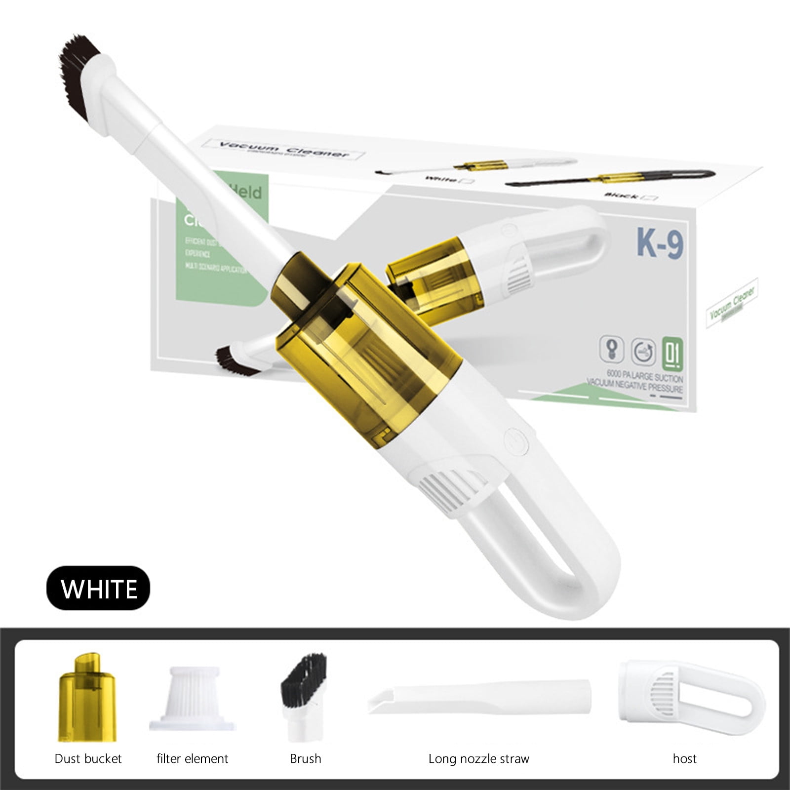 Dvkptbk Handheld Vacuum, Car Vacuum Cleaner Strong Suction And High Power, Small Vacuum Cleaner for Pet, Hair, Home And Car Cleaning