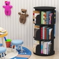 thumbnail image 5 of 3 Tier 360° Rotating Stackable Shelves Bookshelf Organizer - Black, 5 of 5