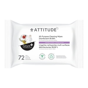 Attitude All-Purpose Disinfectant Wipes 99.9 72ct