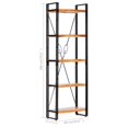 thumbnail image 5 of vidaXL 5-Tier Bookcase 60x30x180 cm Solid Acacia Wood, 5 of 5