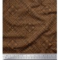 thumbnail image 1 of Soimoi Rayon Fabric Check Kilim Printed Craft Fabric by The Yard 42 Inch Wide, 1 of 3