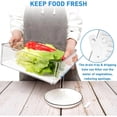 thumbnail image 3 of TEAFIRST 10 Pack Refrigerator Organizer Bins,Stackable with Lids Clear Containers for Fruits Plastic, 3 of 7