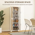 thumbnail image 4 of HOMCOM Kitchen Pantry with 4 Rattan Doors and Adjustable Shelves, White, 4 of 10