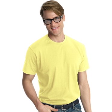 Hanes Nano-T T-shirt pour Homme, TG, Jaune