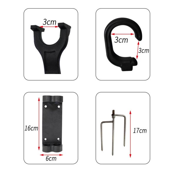 3 en 1 Support de Canne à Pêche Réglable 3 Poissons Poteau Support de Support de Tige Support de Support Réglable Pieu Poisson Poteau Support de Pêche Outil S