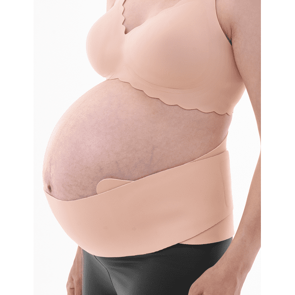 Momcozy Belly Bands for Pregnant Women, Hospital-Grade with Ergonest Back Support & Breathable Fabric, One-Piece Adjustable Maternity Belt
