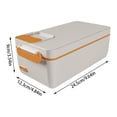 thumbnail image 2 of WIFKLSIIPG Déjeuner Chauffant Déjeuner Auto-Chauffant Déjeuner Sans Fil Rechargeable Modèle avec 3200mAh Acier Inoxydable 304 Qualité Alimentaire 1L Grande Capacité (Orange), 2 of 8