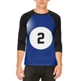 thumbnail image 1 of Halloween Billiard Pool Ball Two Costume All Over Mens Raglan T Shirt, 1 of 2