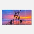 thumbnail image 2 of Discarded Wooden Bridge at Sunset - Pier Seascape Canvas Art Print, 2 of 3
