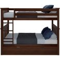 thumbnail image 3 of BEDSMART Solid Wood Full Over Full Bunk Bed With Trundle | Espresso, 3 of 7