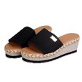 thumbnail image 4 of Sandales d'Été de Plage pour Femmes à Nœud, Plateforme, Talons Compensés, Grande Taille, 4 of 9