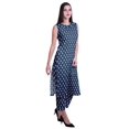 thumbnail image 3 of Moomaya Printed Womens Sleeveless Peter Pan Collar Kurta Pant Set,2 Piece Ethnic Set, 3 of 6