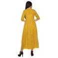 thumbnail image 4 of Moomaya Long Button Down Shirts For Women Front Slit A-Line Kurtis Summer Kurta, 4 of 5