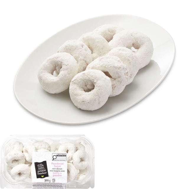Your Fresh Market mini beignes au sucre en poudre – format économique