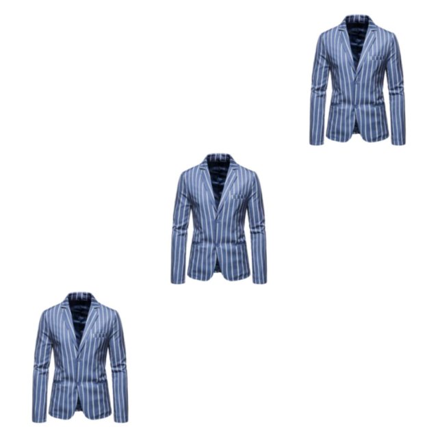 Maytalsory Stylish And Professional Suit Jackets For Timeless And Classic Style Slim Fit blue 3XL 3Set
