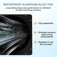 thumbnail image 3 of Exhaust Fan – 3500 CFM Wall Mounted Automatic Shutter – Aluminum – Quiet & Easy Install – Garage, Greenhouse, Storage Building & Attic, 3 of 6