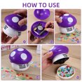 thumbnail image 4 of EXHUMKY Aspirateur de Table Mini en Forme de Champignon ABS Miettes Nettoyage 1 Ensemble, 4 of 6