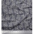 thumbnail image 1 of Soimoi Georgette Viscose Fabric Leaves & Floral Block Decor Fabric Printed Yard 42 Inch Wide, 1 of 3